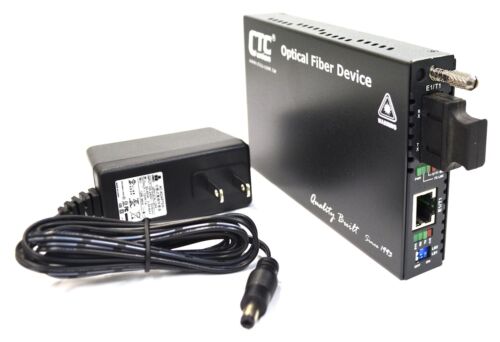 Convertisseur/modem média T1 vers fibre optique pour connecteur fibre multimode 2 km ST - Photo 1/1