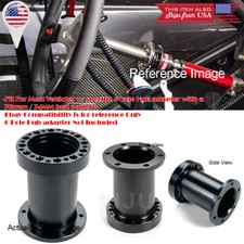 4" Black Steering Wheel Hub Extender Extension Spacer For Ford Chevy Dodge