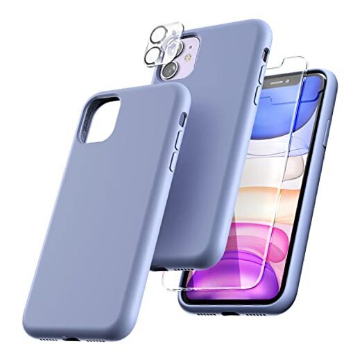 5 in 1 Designed for iPhone 11 Case, with 2 Pack Screen Protector + 2 Pack