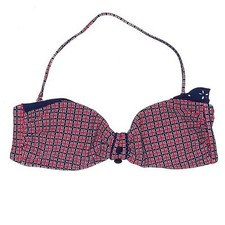 Jessica Simpson Plaid Check Bow Bandeau Bikini Top Size M