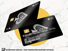 CLASSIC Ace of Spades B/W Credit/Debit Card Stickers/Skins 3pk PVC
