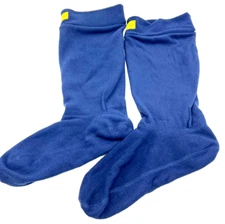 Joules Navy Blue Fleece Tall Welly Boot Socks Women's Size Large