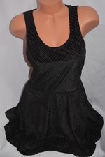Candie's Black Velvet Short Summer Cross Back Romper Dress Brides Maid Juniors L