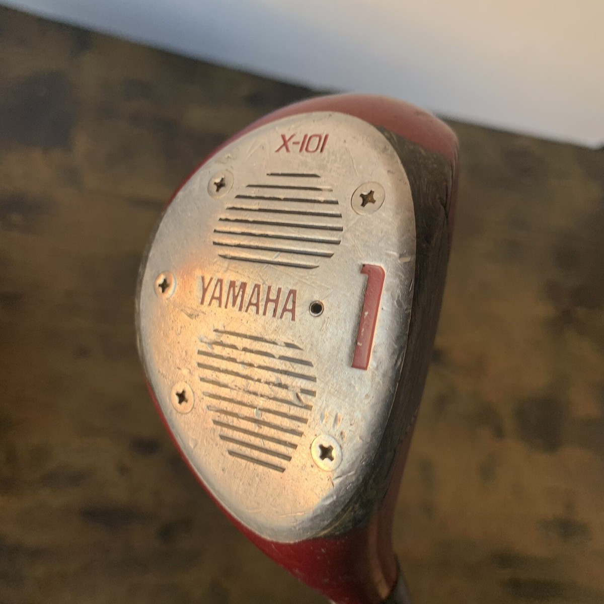 Vintage YAMAHA Red X-101 1 Wood Molded Carbon Head Unmrkd Shaft