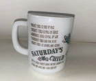 VINTAGE FIRE KING SATURDAY CHILD MUG