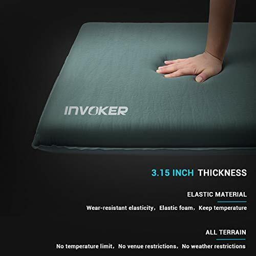 Invoker Sleeping Pad 3 Inch Memory Foam Self Inflating Camping Mat With