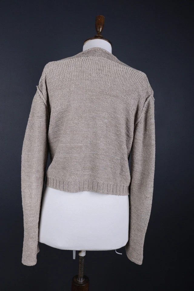 OSKA Beige Knit Lagenlook One Button Cape Cardigan Sweater Size 2 - Image 3 of 4