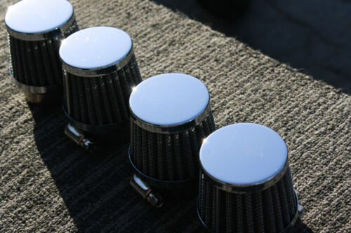HONDA CB550 CB350F CB400F 35mm - 39mm POD air filters filter pods x 4 K&N style - Picture 1 of 7