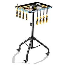 Rolling Tool Cart with Magnetic Strip, Mobile Work Table Rolling Workbenches 