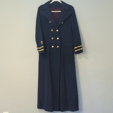 Vintage Navy Coat Military Blue size Medium