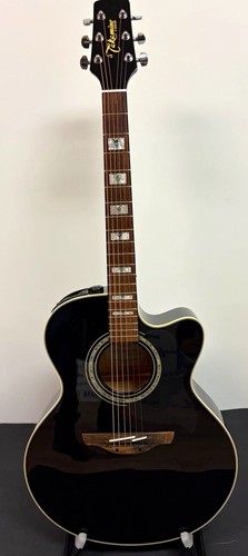 Takamine EG523SCB Series Black 6-String Acoustic-Electric Cutaway Guitar RH