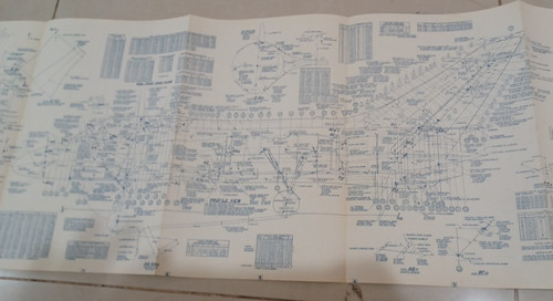 1957 F4 D-1 Douglas Aircraft Master Diagram Blueprints Folder JRR43