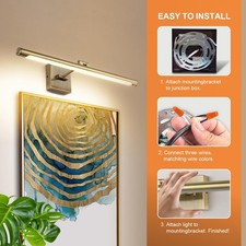 Joosenhouse 24.4in LED Picture Light Antique Bronze Used Excellent 3000K