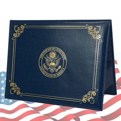 Deluxe US Citizenship Certificate Holder 2026 Naturalization Padded PU Leathe...