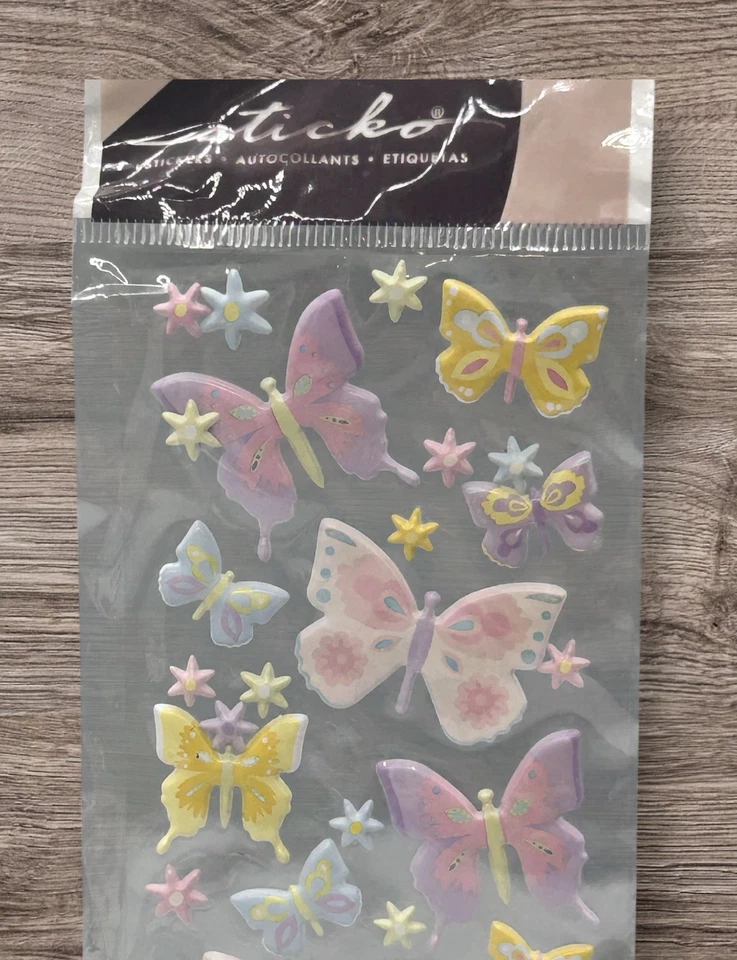 EK Success Sticko Dimensional Butterflies Stickers 41 Pcs Scrapbooking NEW - Image 2 of 4