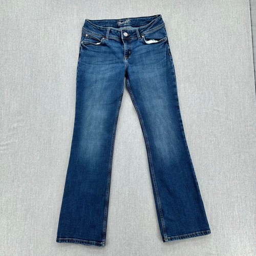 Wrangler Jeans Women's 7/8x32 Blue Boot Cut Stretch Denim Mid Rise Slim