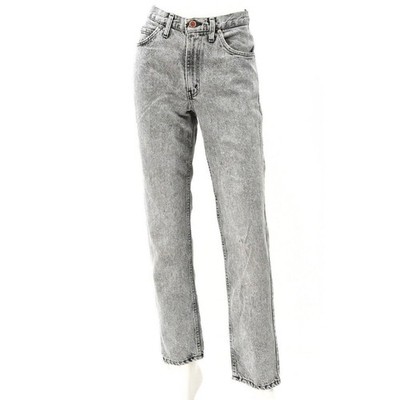 80s Vintage Jeans Black Acid Wash High Waist Straight Leg Womens 10 Brittania