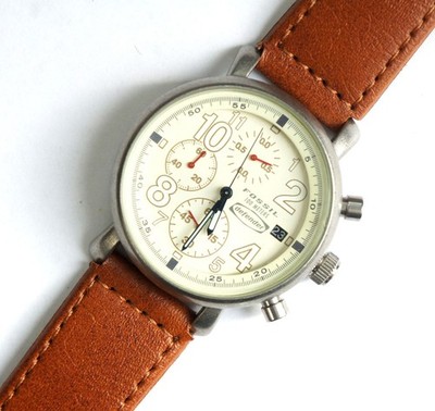 RARE Fossil Defender DE-1541 Chronograph Quartz Men's Wristwatch