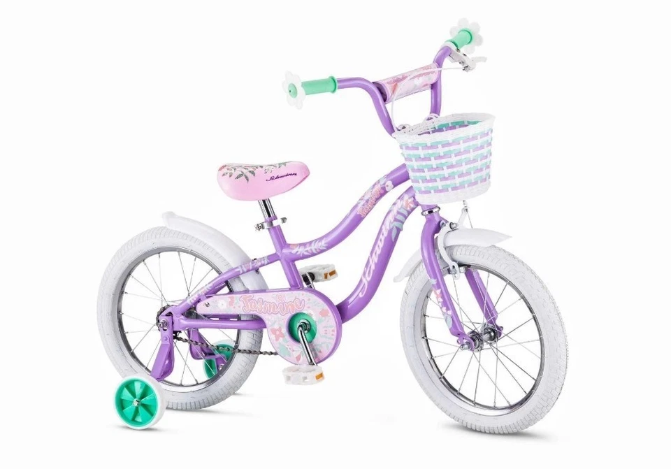  Schwinn Jasmine 儿童自行车带训练轮,16 英寸自行车全新带盒 — 第 2/3 张图片