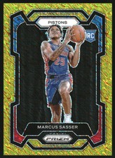2023-24 Panini Prizm Prizms Gold Shimmer FOTL #174 Marcus Sasser RC /10