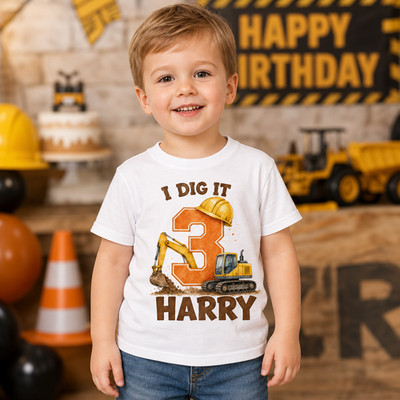 Personalisiertes T-Shirt Bagger Geburtstag Jungen