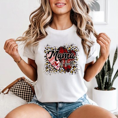 Mama von beiden Damen T-Shirt Eltern mehrere Kinder Mama Leben Muttertag Geschenk