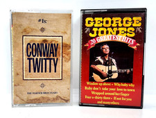 CONWAY TWITTY / GEORGE JONES CASSETTE LOT  WARNER BROS. 1's  20 GREATEST HITS