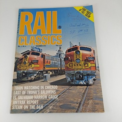 Rail Classics Magazine Nov 1973 Train Watching In Chicago. Amtrak Bericht