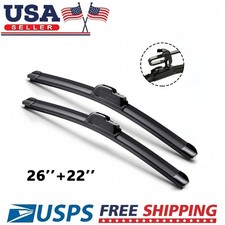 Premium Windshield Wiper Blades 26 22 Bracketless J-hook Pair All Season Premium Windshield Wiper Blades 26 22 Bracketless J-hook Pair All Season