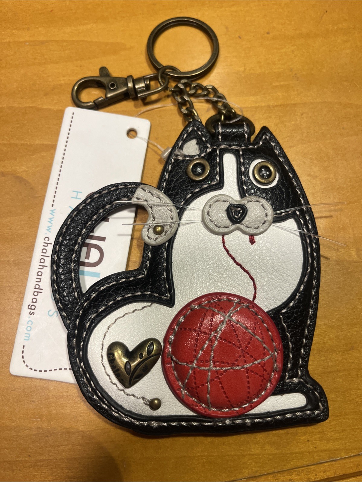 Chala Lazzy Cat Key Chain Coin Purse