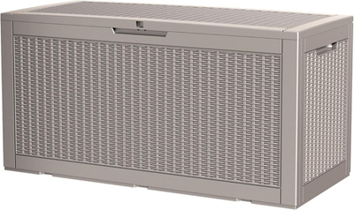 #ad 100 Gallon Storage Box Waterproof Resin Deck Box with Hydraulic Piston Design $205.99