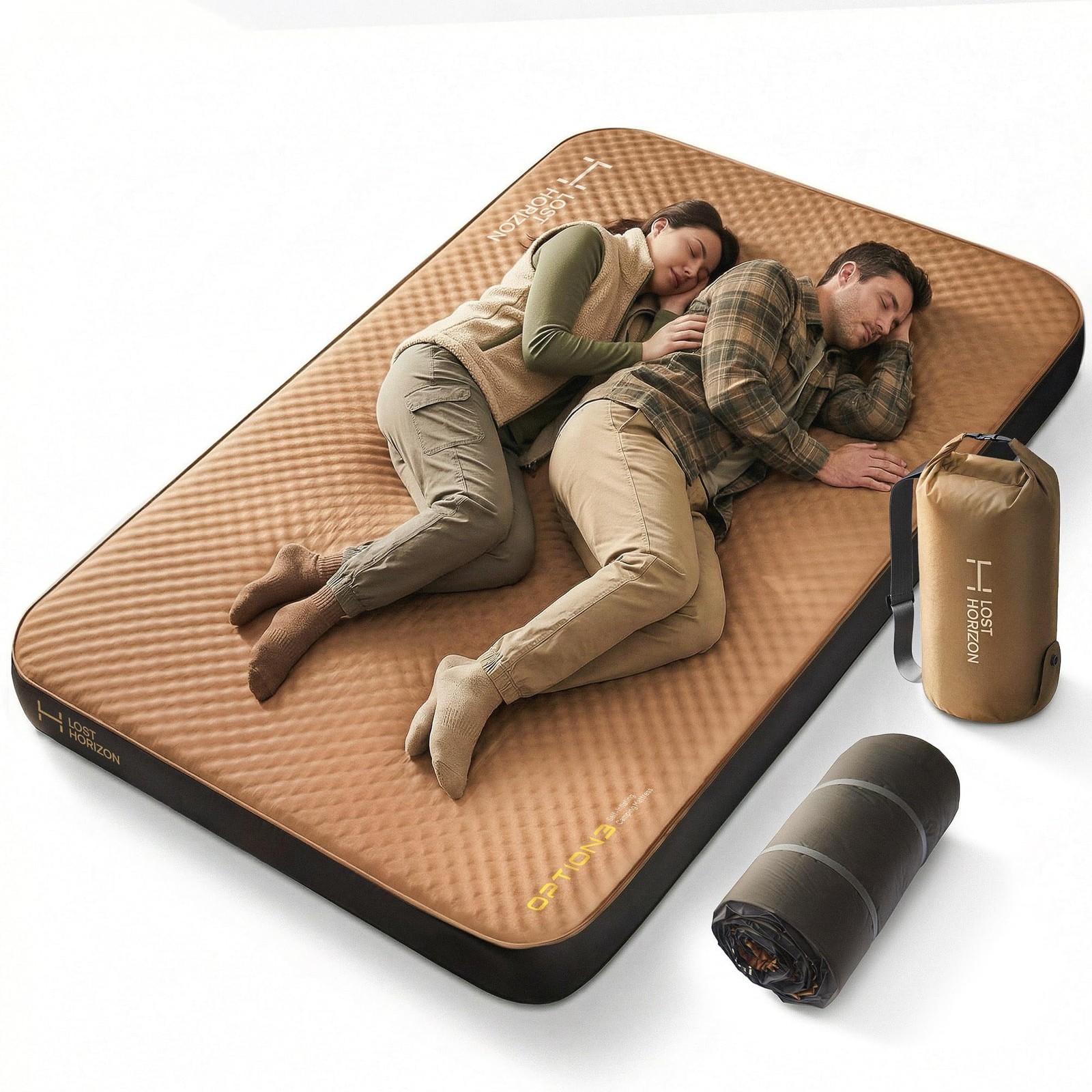 Self Inflated Matras Lost Horizon Option3 Self-Inflating Foam Camping Mattress, Full, 4.5 ...