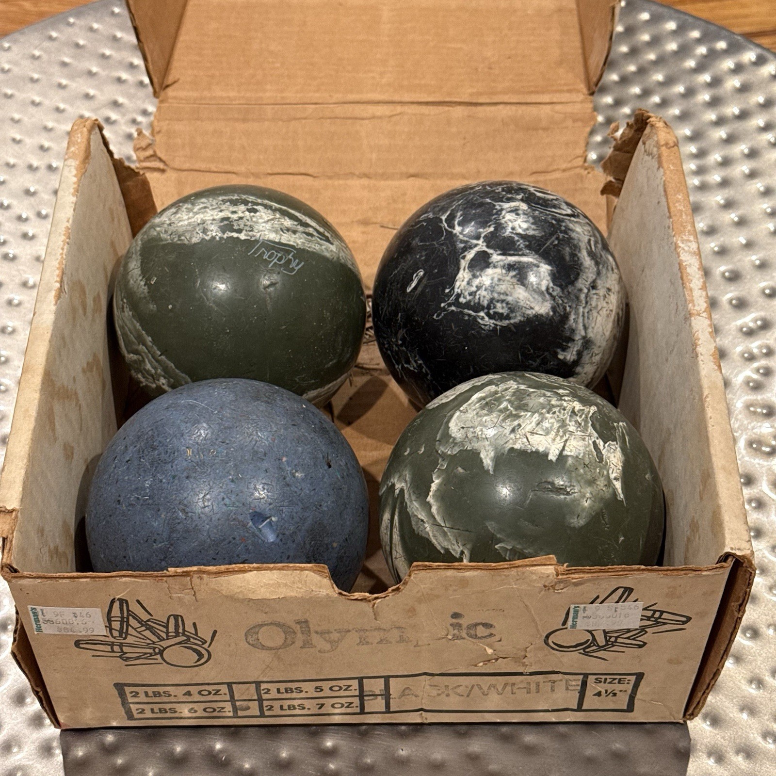 Vtg "target" And Others Lot Of 4 Olympian Mixed Weights