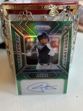 2024 Prizm Everson Pereira Sensational Signatures RC Green Prizm Auto . Yankees