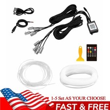 10m 8-in-1 Rgb Car Ambient Strip Light Kit Fiber Optic Atmosphere Decor App 1-5x 10m 8-in-1 Rgb Car Ambient Strip Light Kit Fiber Optic Atmosphere Decor App 1-5x