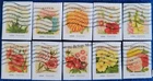 US Stamps Vintage Flower Seed Packets Stamps Used Set of 10 On Paper 4754-4763