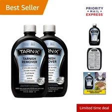 Tarn-X Tarnish Remover - 2 Pack, 12 oz, For All Metals & Diamonds, Unscented