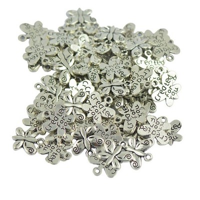 50pcs Bulk Tibetanische Silber DIY Schmetterling Bezaubert Anhänger Für