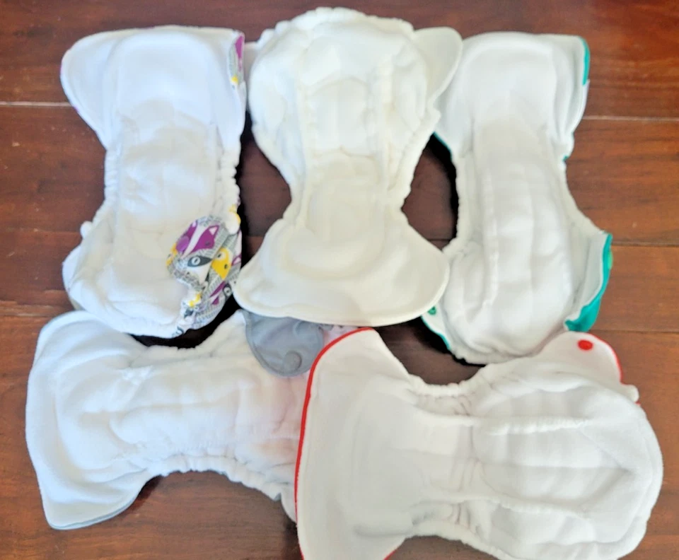 Lil Joey by Kanga Care Newborn All in One Cloth Diapers 4 to 12 lbs 5 pc lot - Image 3 of 4