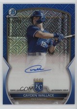 2023 Bowman Chrome Prospect Mega Box Blue Refractor Cayden Wallace Auto 1n8a