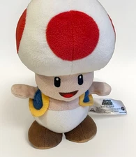 Super Mario Bros Red TOAD Mushroom 8" Plush Nintendo Stuffed Animal Toy