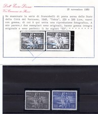 Tobia Posta Aerea n. 16/17 serie cert. Diena - MNH