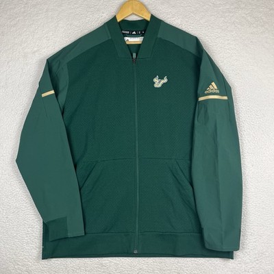 Adidas South Florida USF Bulls Jacket Zip Up 2XL Long Sleeve Shirt Team Issue