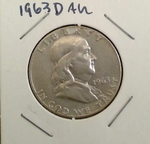1963-D Franklin Half Dollar 90% Silver AU