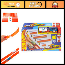 Deluxe Hot Wheels Track Set with 2 Die-Cast Cars, 25ft Speed Snap Track  Connec