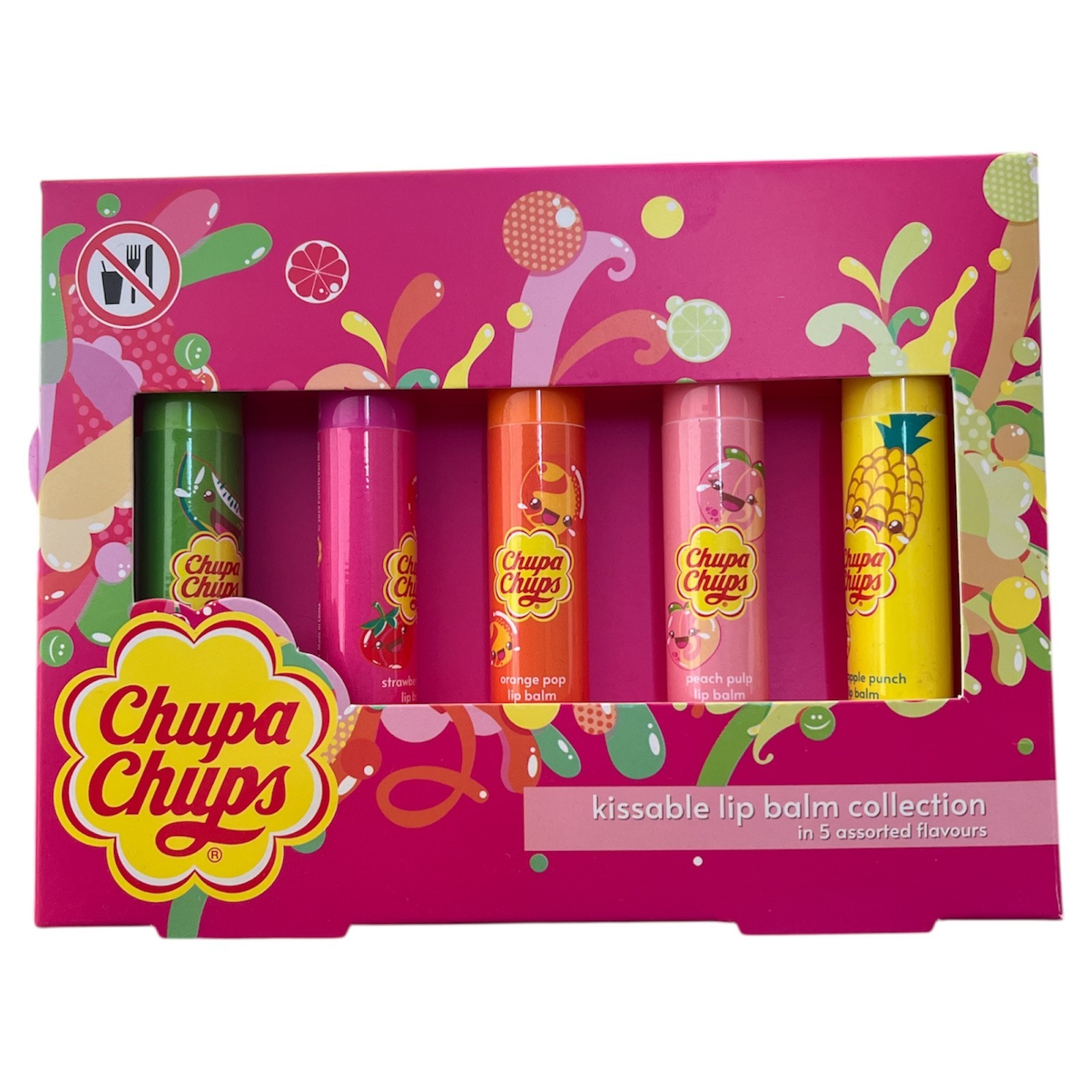 Chupa Chups Lippenbalsam 5er Set fruchtig Lippenpflege Geschenk OVP NEU