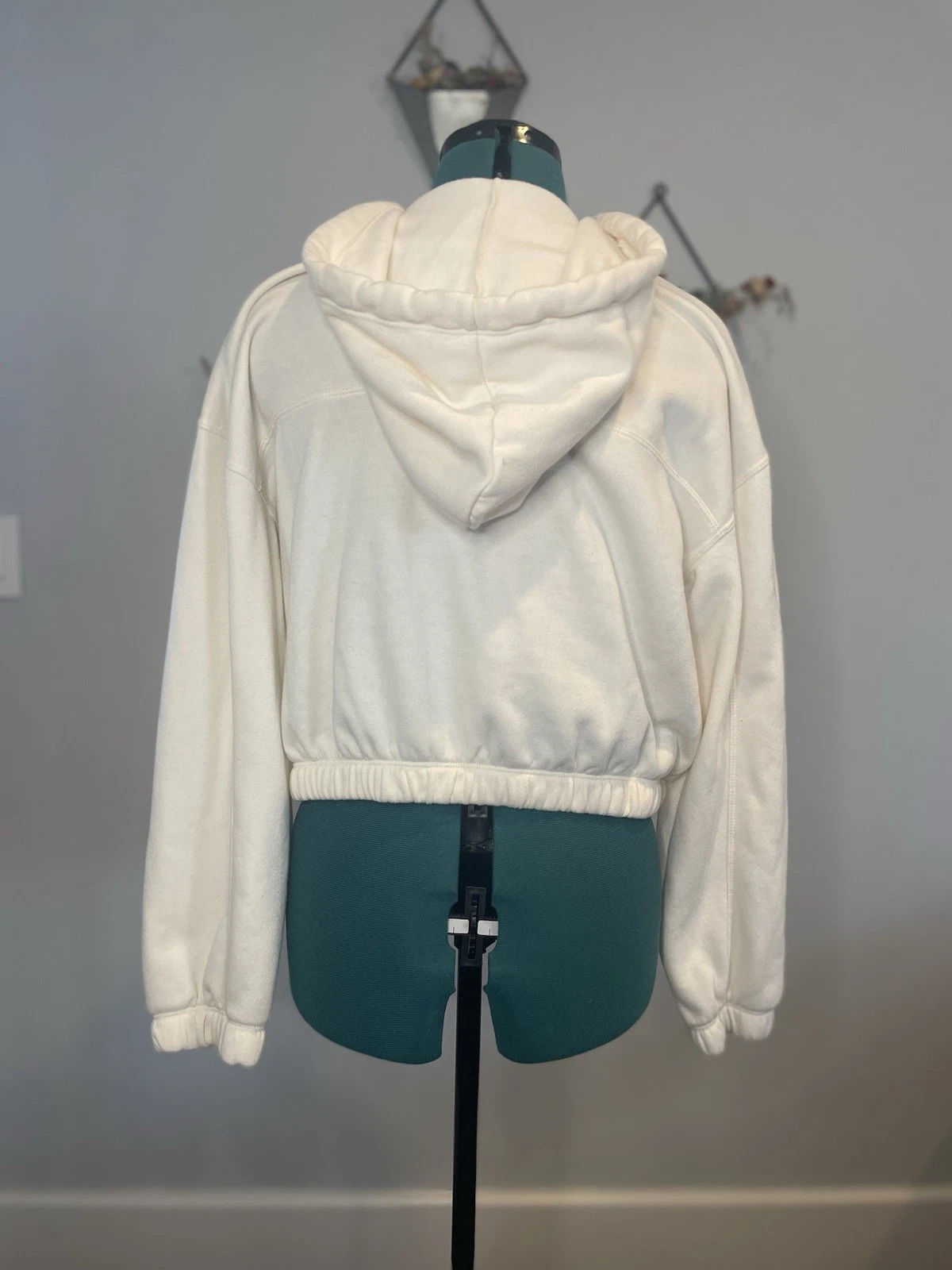 OFF WHITE Felpa con cappuccio manica lunga oversize Project Social T Cream taglia Large