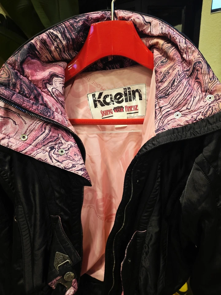 Kaelin Ski Jacket Women Size 8 Black High Neck VTG 80s - Image 4 of 4