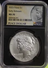 2023 US Peace Dollar Philadelphia NGC MS70 Black Core Slab