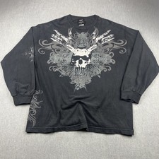 Vintage WWE Randy Orton RKO Legend Killer Skull Graphic Long Sleeve T-Shirt XL